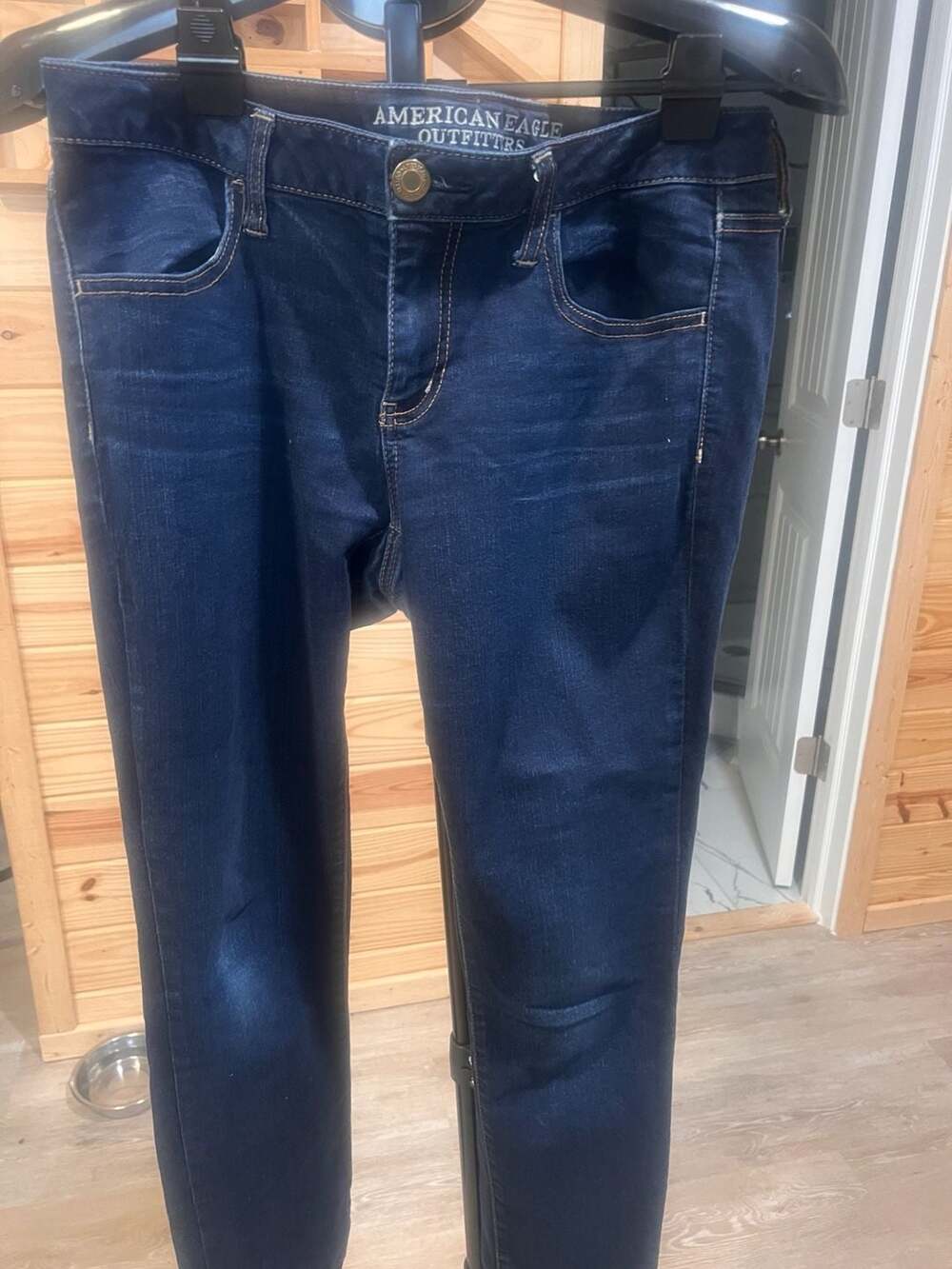 American Eagle Outfitters Jegging Super Stretch Size 10 Long Blue Denim